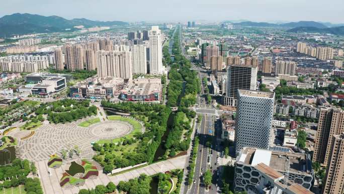 航拍宁波市象山县城市建设