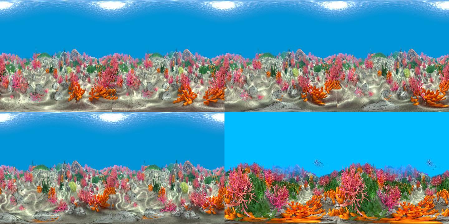 720度VR海底世界动画视频