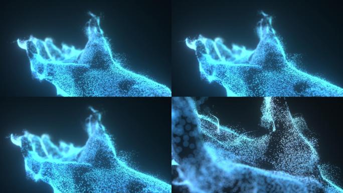 科技全息Xp粒子手掌