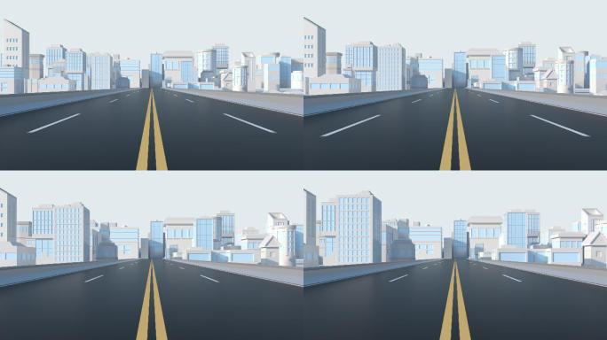 城市与道路3D渲染