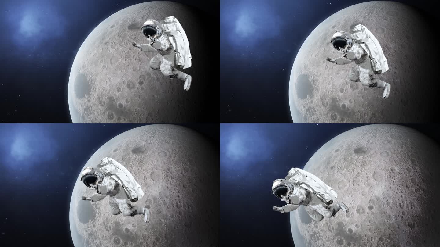 宇航员飞出月球【原创】