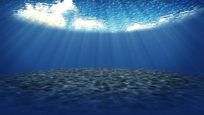 梦幻唯美蓝色海洋海底背景素材