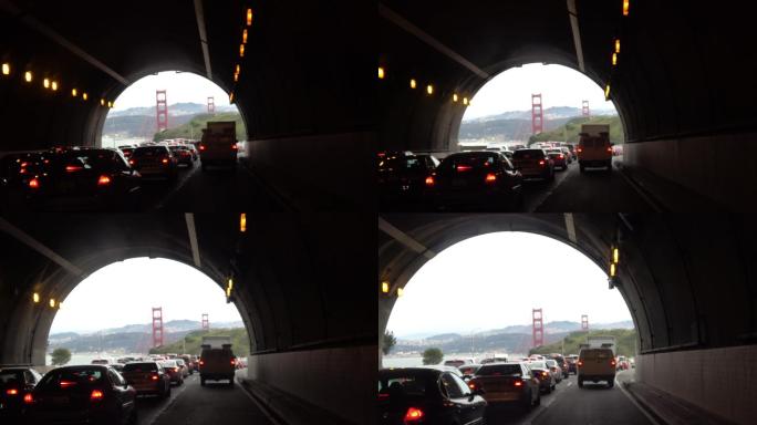 旧金山湾区通勤高速公路交通景观
