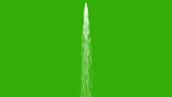 水流在绿色的屏幕背景上循环流动