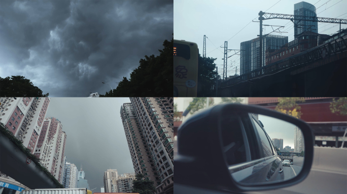 乌云压城、暴雨前夕的城市【侵权必究】