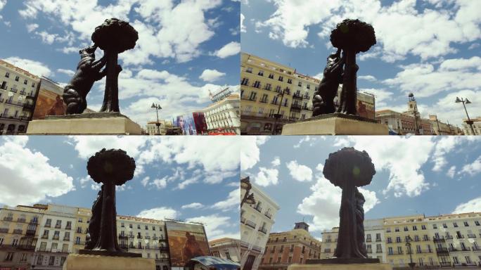 西班牙首都马德里雕塑国外风情外国街道