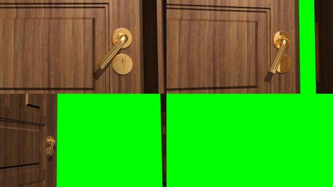 开门绿屏抠像打开门开门绿幕抠像