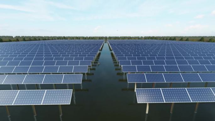 光伏太阳能电池发电渔光互补新能源