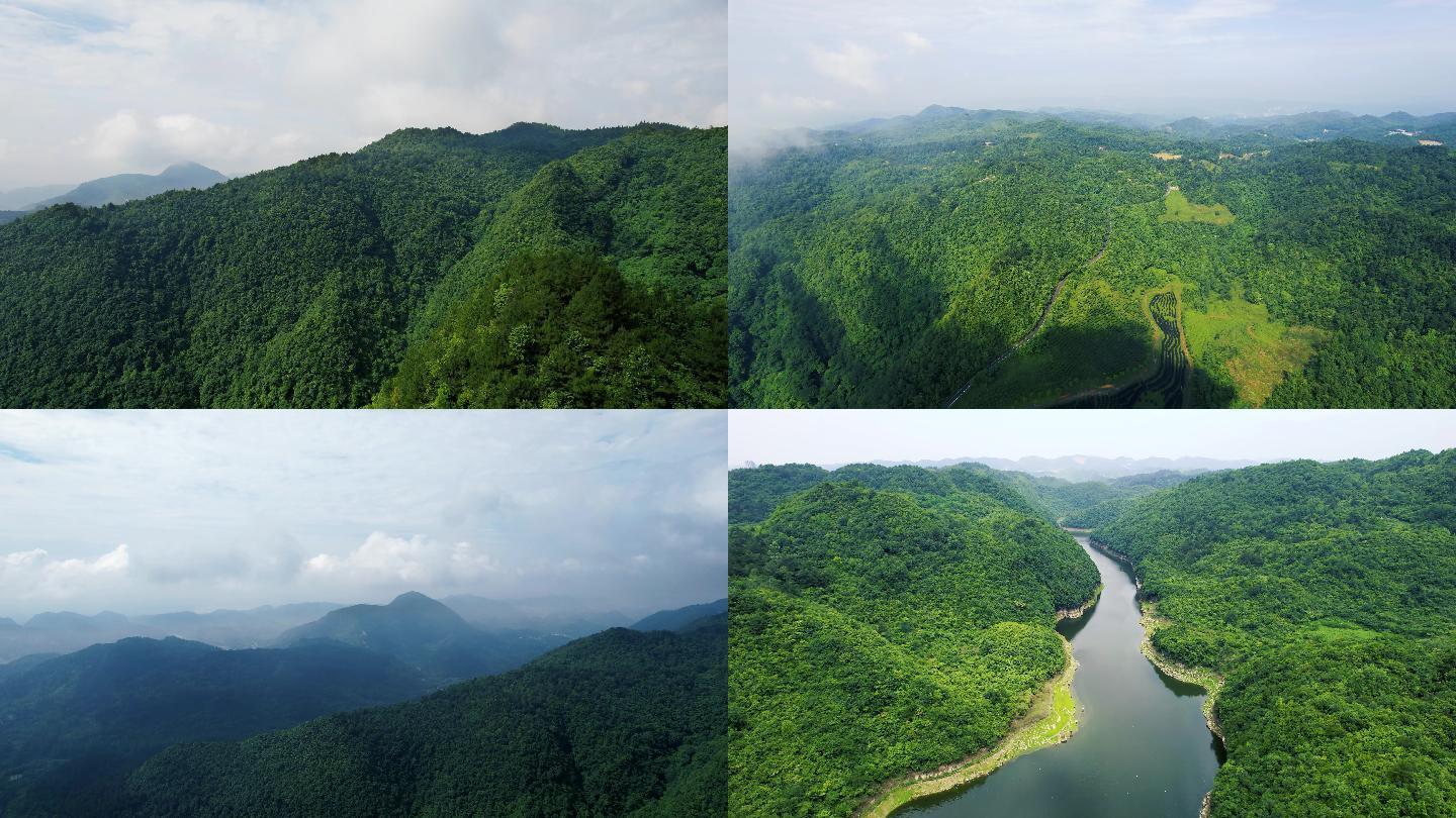 航拍贵州青山绿水