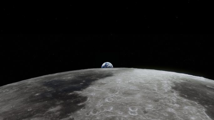 从月球看地球中秋节影视特效月球看地球月球