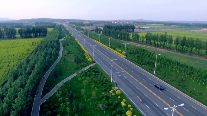 航拍各种道路高速路一级路乡村路