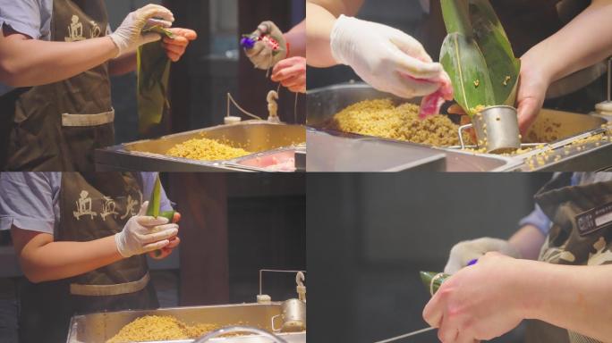 4K-传统节日-包粽子-端午节肉粽
