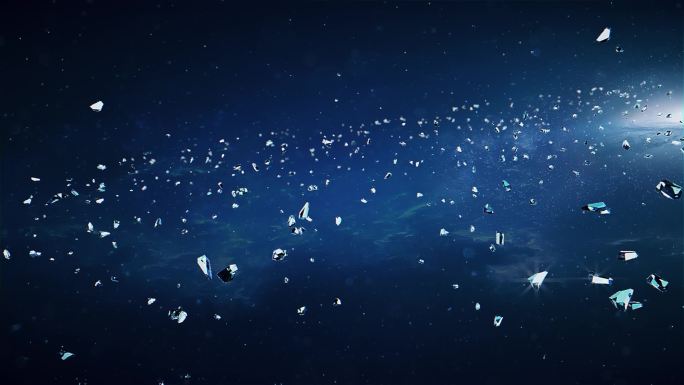 片头粒子汇聚钻石地产大气宇宙蓝色星空
