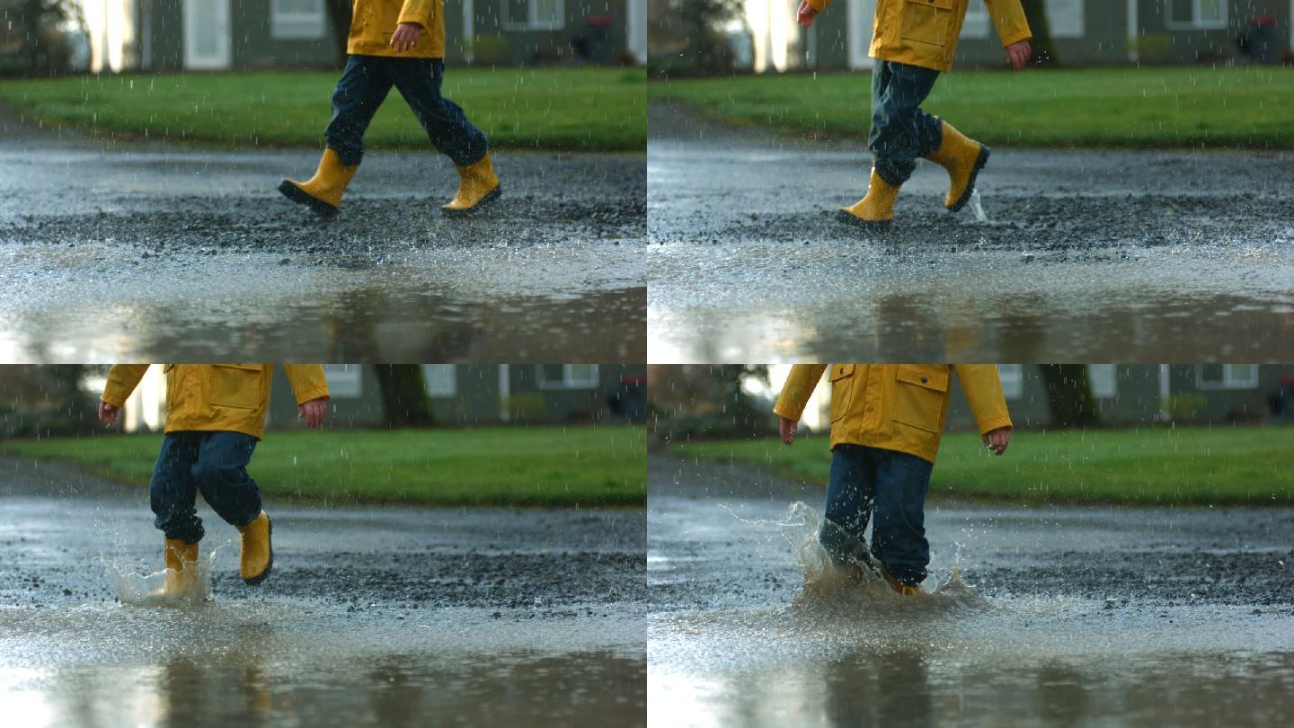 穿雨靴和跳跃在多雨的水坑的孩子 库存照片. 图片 包括有 本质, 春天, 上涨, 橡胶, 女孩, 佩带 - 115627274