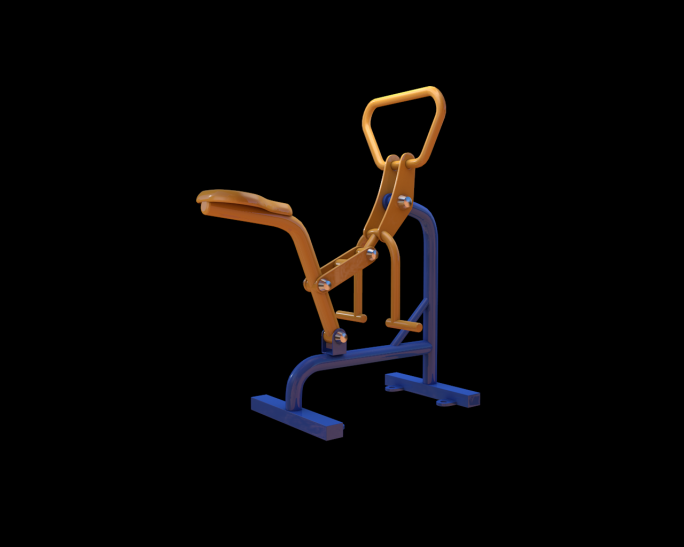 广场健身器械铁马模型