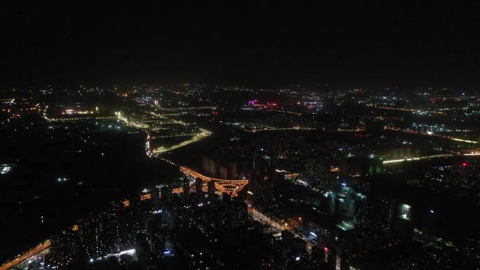 郑州中原区西三环夜景