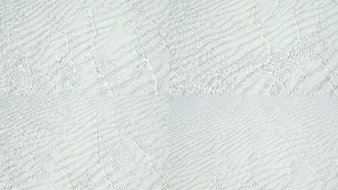 水在白沙上荡漾白色流沙液体动画视频素材