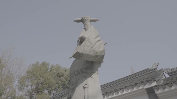 南京半山园王安石故居王安石像-3