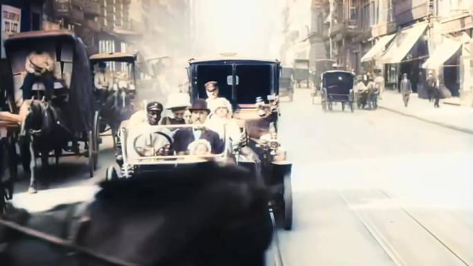 1896年纽约街头景象