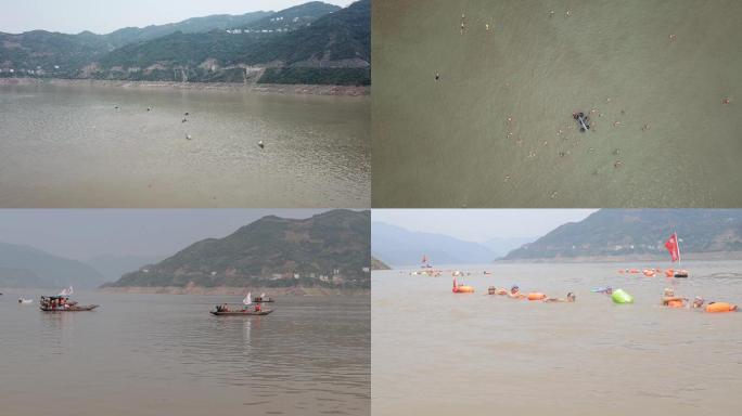 游泳横渡长江西陵峡