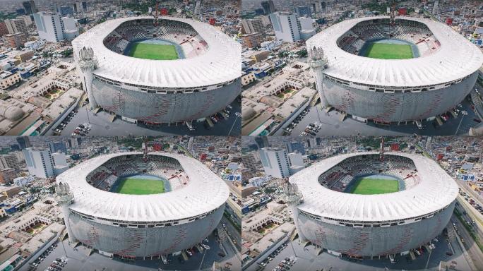 利马秘鲁国家体育场的航拍镜头
