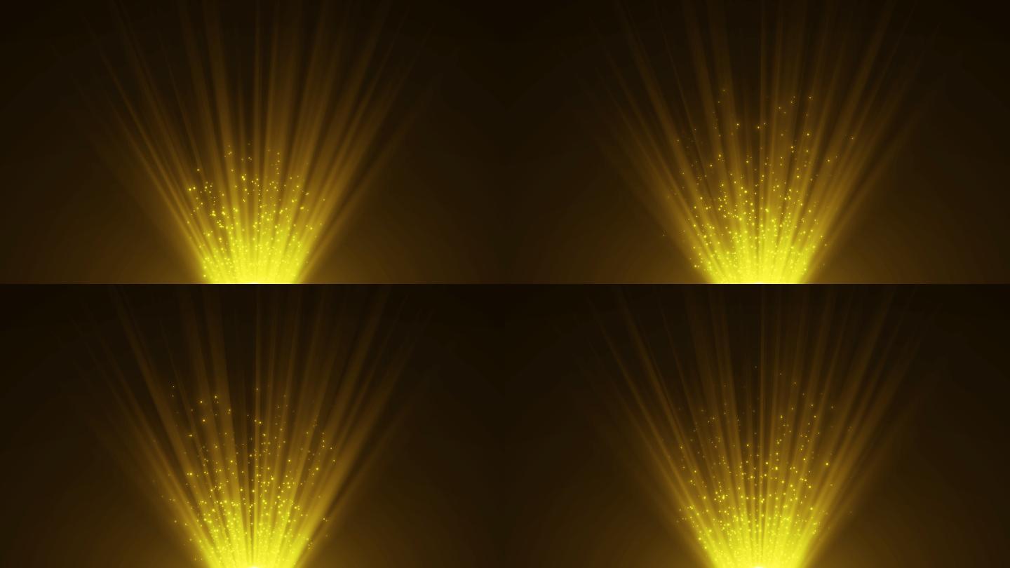 金色发光光束带通道4K