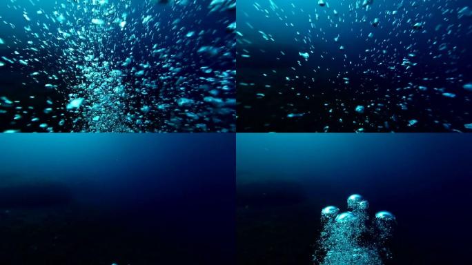 泡沫海洋氧气上升