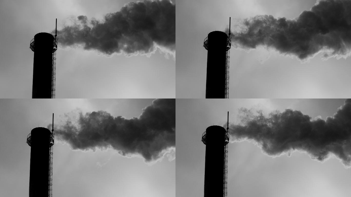 黑白环境污染，工业污染