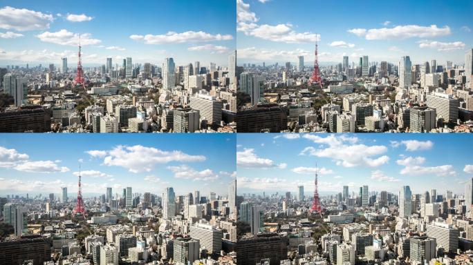 延时：鸟瞰日本东京塔