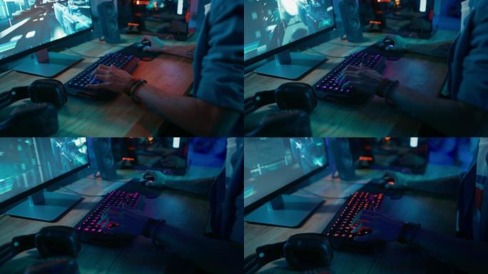 玩家在玩在线射击游戏时按下键盘按钮