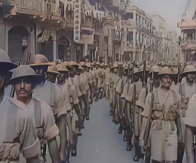 1932年民国时期，英国雇佣的印度兵