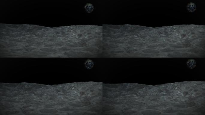 4K月球表面看地球