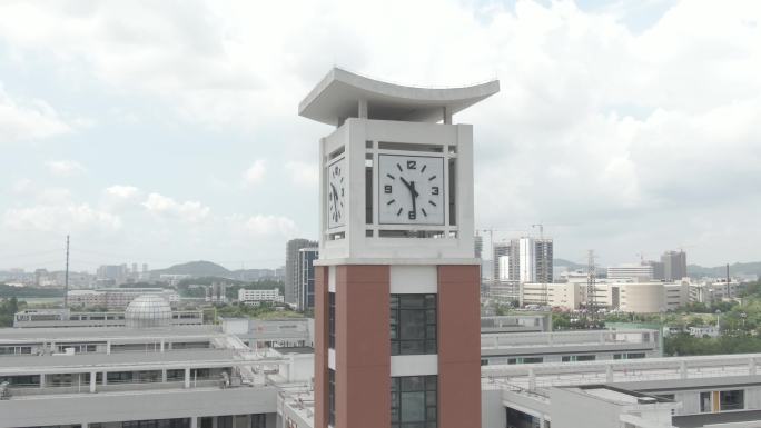 4k-钟楼时间大钟表航拍