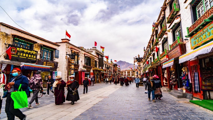 8K拉萨八廊街藏文化旅游延时