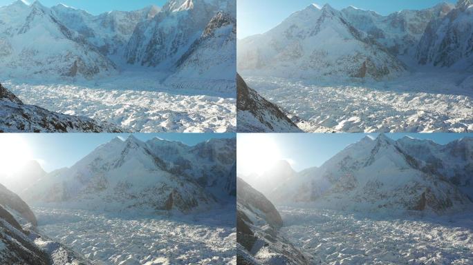 新疆夏特古道大美雪山航拍