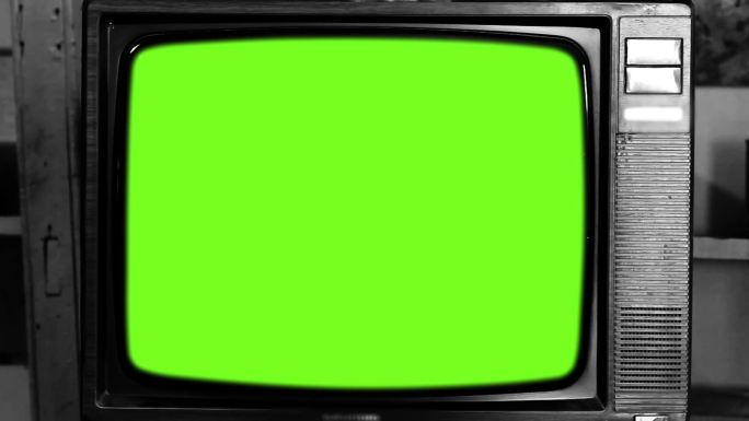 80年代绿色屏幕电视