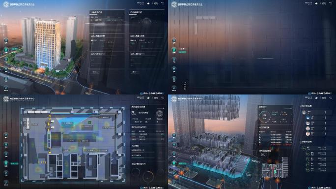 楼宇可视化动画智慧城市楼宇大数据