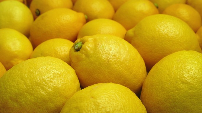 一堆柠檬柠檬水果特写近景