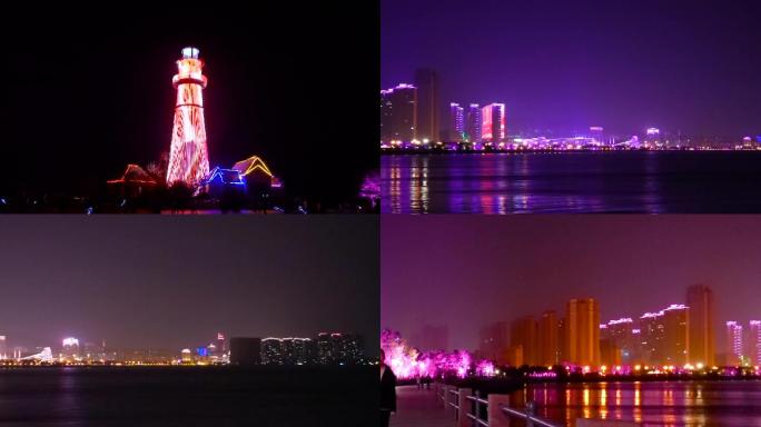 大海、海边夜色、街道灯光、城市夜景06