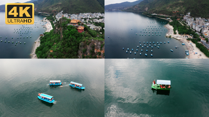 【4K】抚仙湖旅游，澄江游船，抚仙湖风光