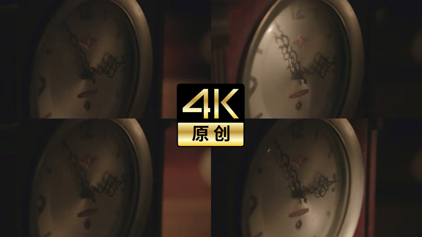 4K中国风古典时钟视频素材
