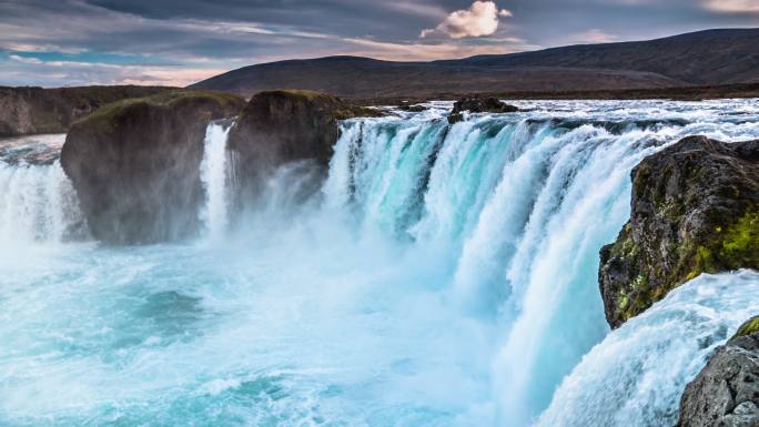 冰岛的戈达福斯瀑布