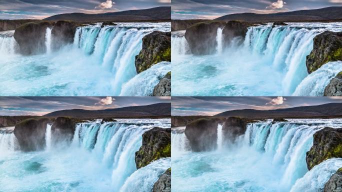 冰岛的戈达福斯瀑布