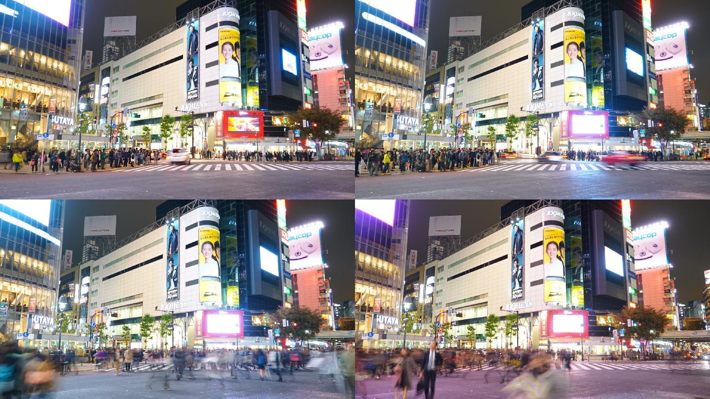 日本东京街道延时摄影