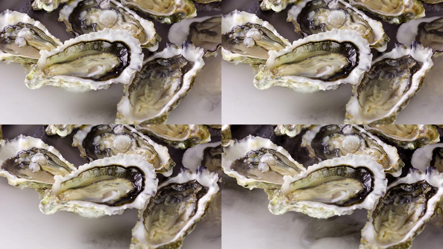 牡蛎海鲜高速镜头合集自助餐帝王蟹螃蟹蛤蚌