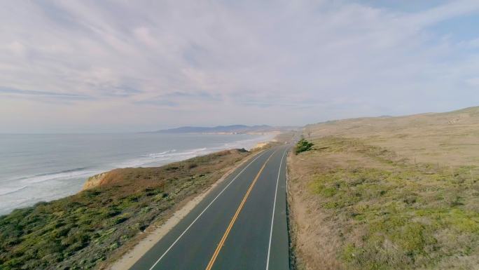 加州太平洋海岸鸟瞰图。
