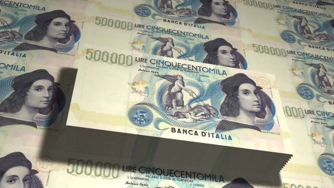 国家造币厂印制钞票，意大利里拉
