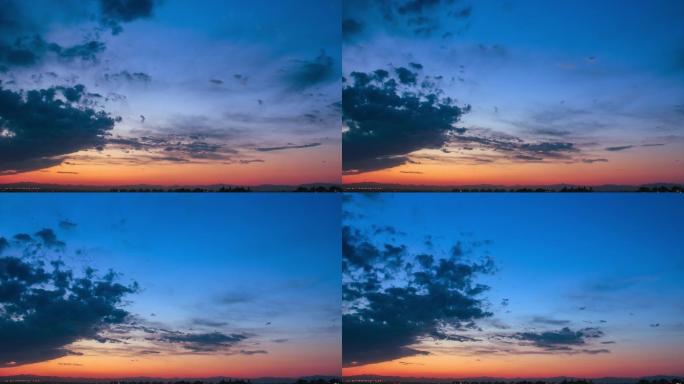 蓝天白云延时摄影实拍素材云朵云