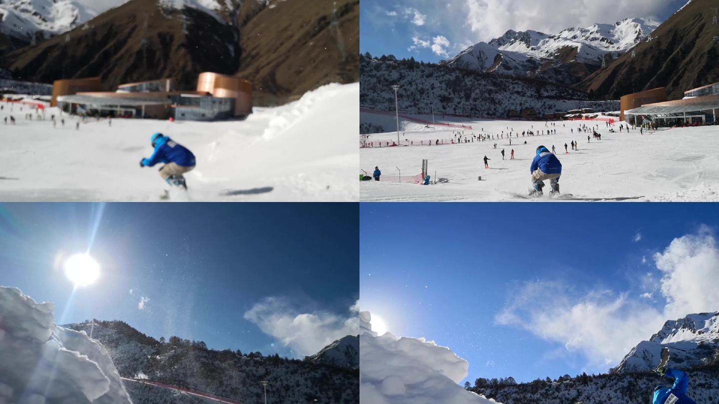 【升格】户外滑雪场滑雪慢动作
