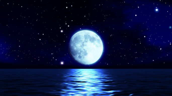 月光海面高清视频素材